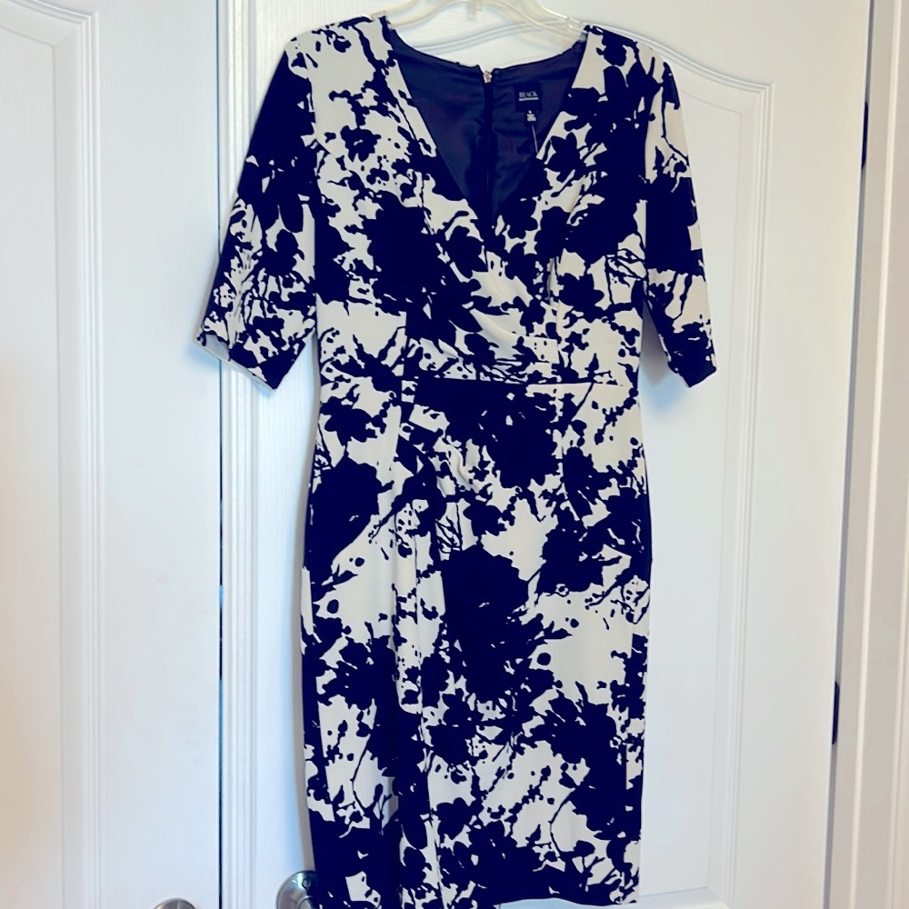 Black and cream Saks Fifth Ave Black dress size 8